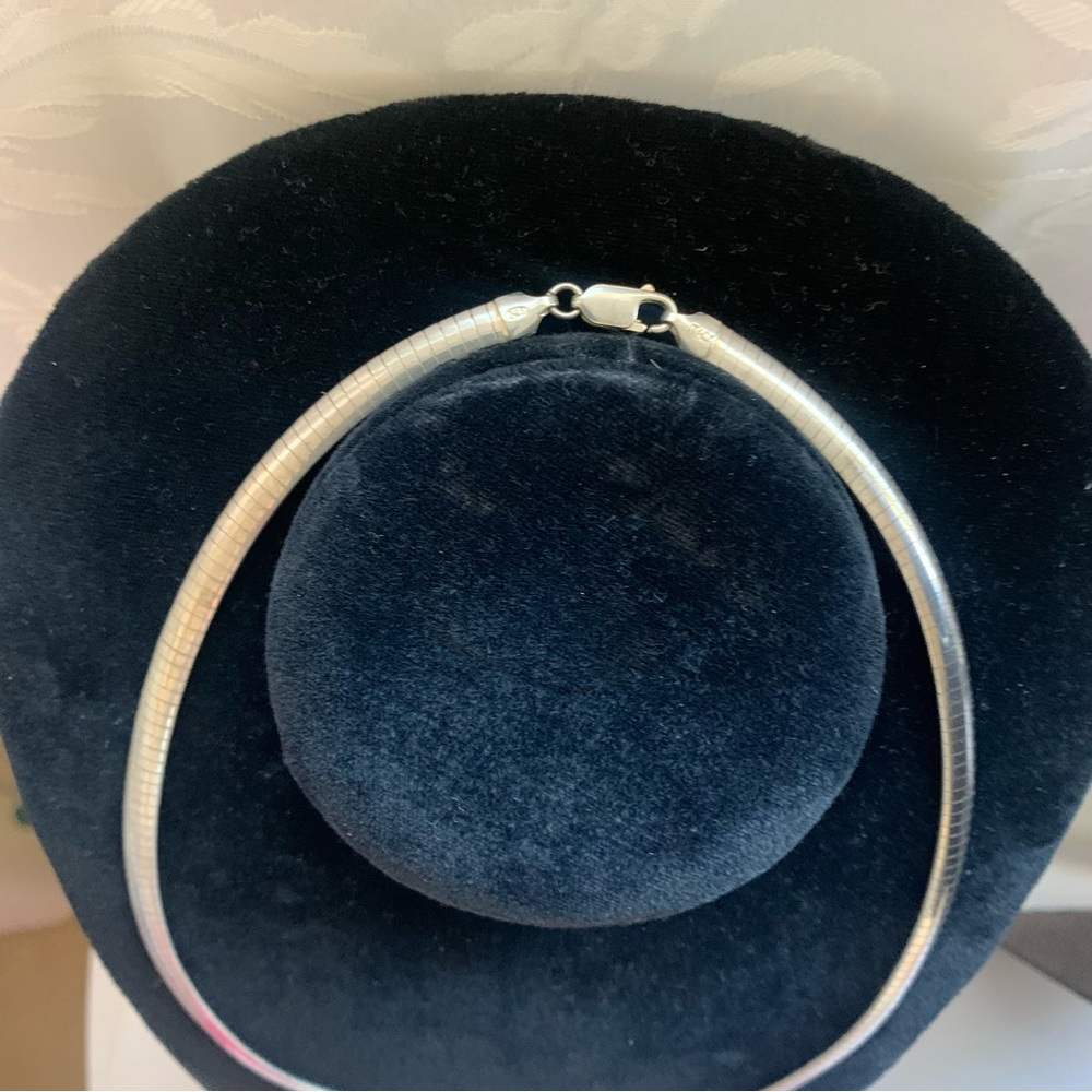 925 Omega Necklace - Choker Vintage 28.8g - Picture 10 of 12